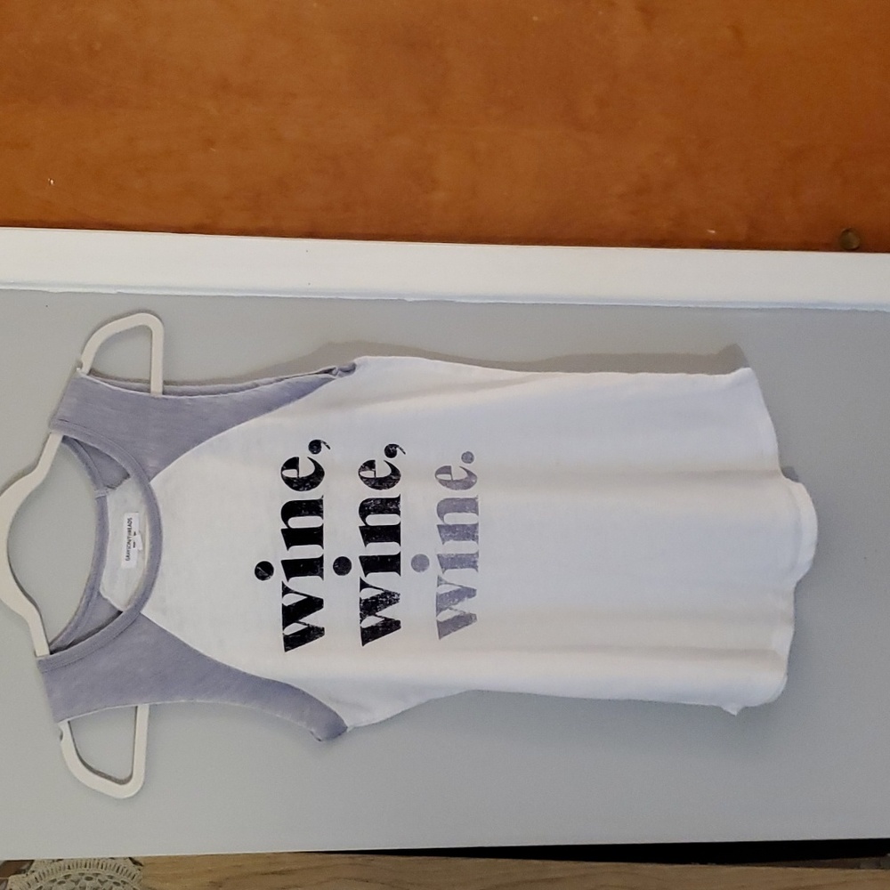 Grayson/Threads Sleeveless T-shirt " Wine, Wine, Wine".